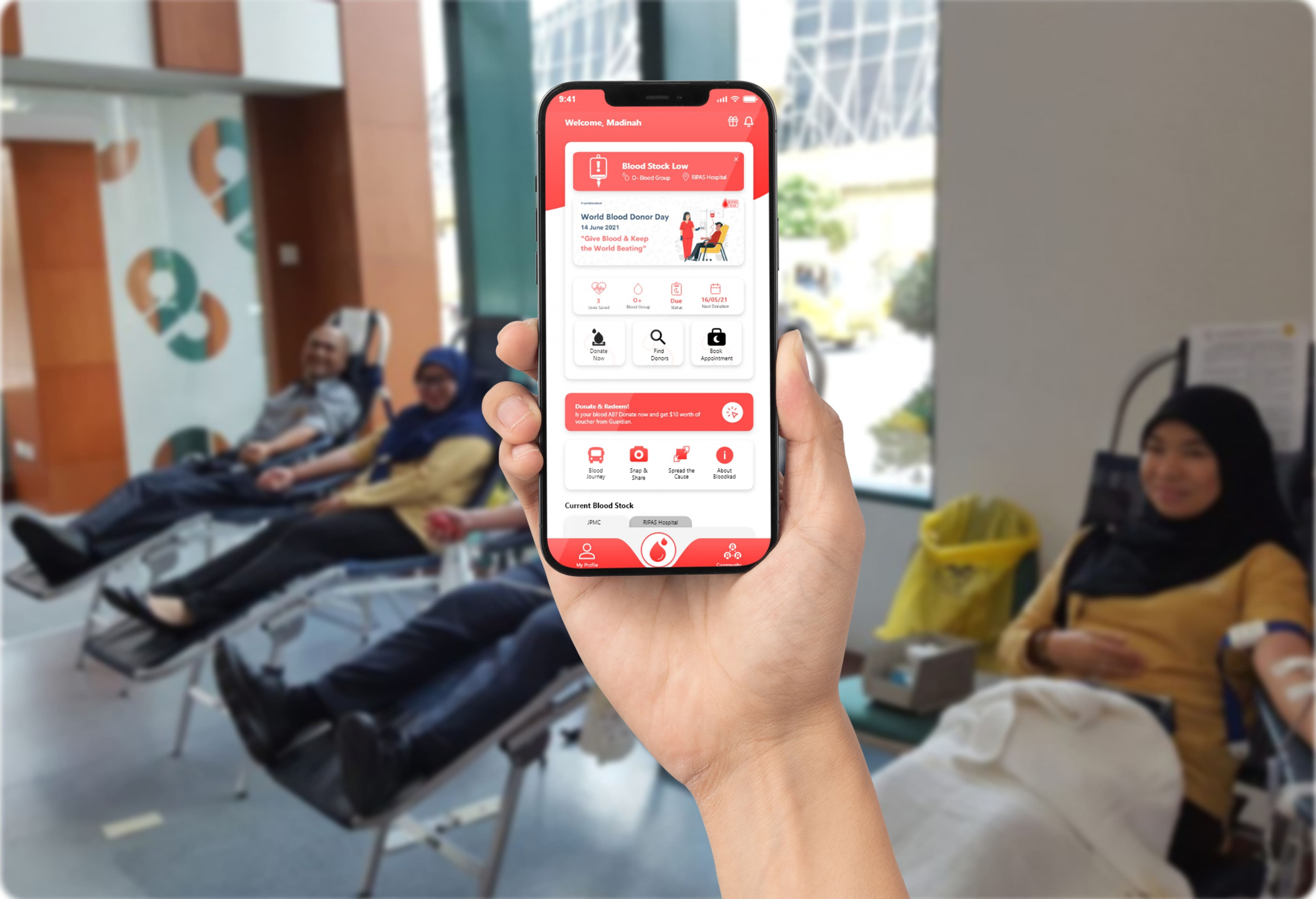 Bloodkad App for Blood Donation Process Solution
